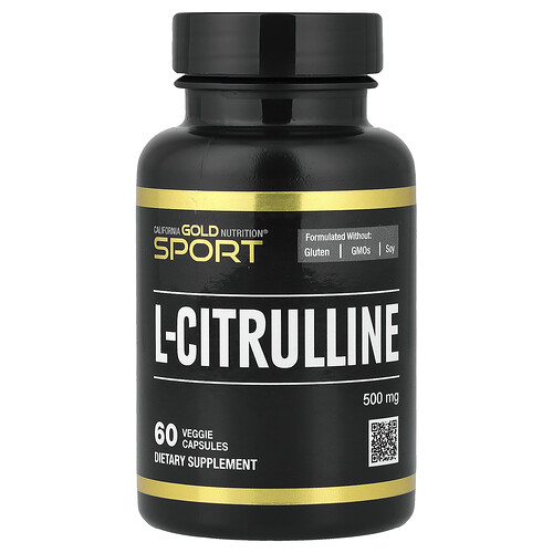 California Gold Nutrition, Sport, L-Citrulline, L-Citrullin, Kyowa Hakko, 500 mg, 60 pflanzliche Kapseln
