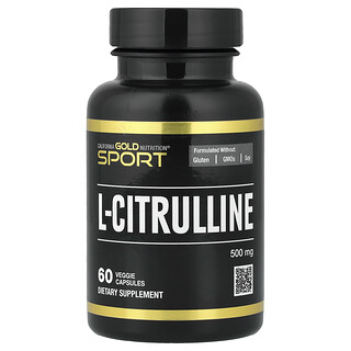 California Gold Nutrition, Sport, L-Citrulline, Kyowa Hakko, 500 mg, 60 Veggie Capsules