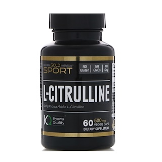 California Gold Nutrition, L-Citrulline, Kyowa Hakko, 500 mg, 60 Veggie Caps