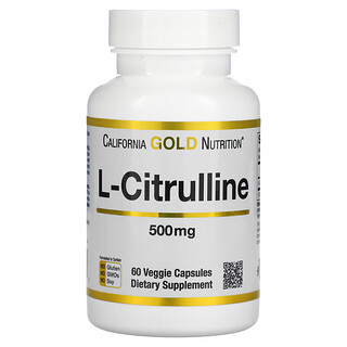California Gold Nutrition, L-citrulina, 500 mg, 60 cápsulas vegetales