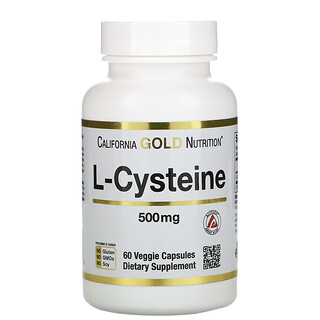California Gold Nutrition, L-cystéine, AjiPure, 500 mg, 60 capsules végétariennes