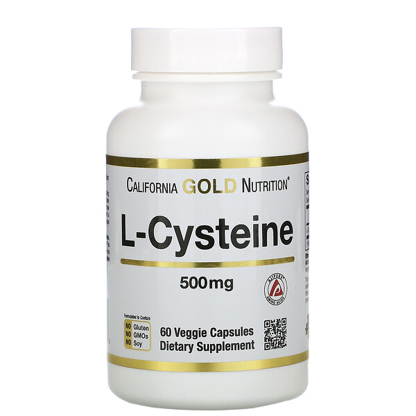 California Gold Nutrition, L-시스테인, AjiPure, 500 mg, 베지 캡슐 60정