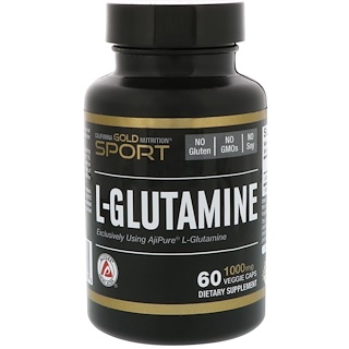 California Gold Nutrition, L-Glutamine, AjiPure, 1000 mg, 60 Veggie Caps