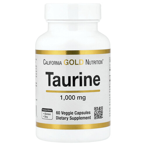 California Gold Nutrition タウリン 1,000mg ベジカプセル60粒