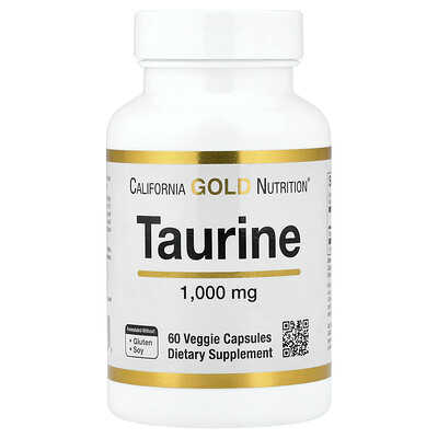 California Gold Nutrition, Taurine, 1,000 mg, 60 Veggie Caps