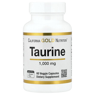 California Gold Nutrition, Ταυρίνη, 1.000 mg, 60 φυτικές κάψουλες