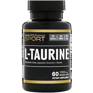 California Gold Nutrition, L-Taurine, 1000 mg, 60 Veggie Caps