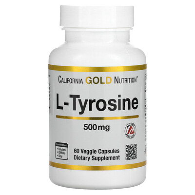 

California Gold Nutrition L-Tyrosine AjiPure 500 mg 60 Veggie Capsules