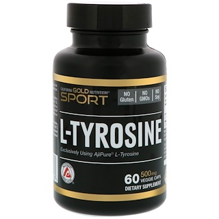 California Gold Nutrition, L-Tyrosine, 500 mg, 60 Veggie Caps