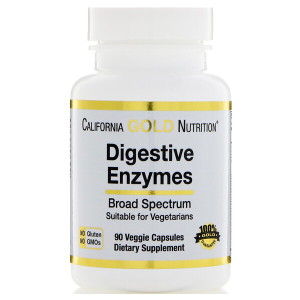 California Gold Nutrition Digestive Enzymes Broad Spectrum 90 Veggie Capsules Iherb 2856