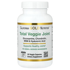 Total Veggie Joint, добавка для підтримки суглобів, з глюкозаміном, хондроїтином, МСМ і гіалуроновою кислотою, 90 веганських капсул