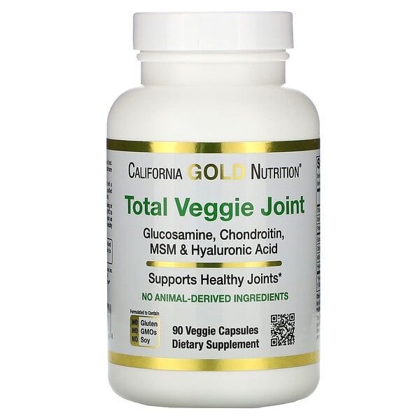 California Gold Nutrition, Total Veggie Joint, vegetarisches Glucosamin, Chondroitin, MSM und Hyaluronsäure, 90 vegetarische Kapseln