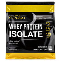 Sport, tejsavófehérje-izolátum, ízesítetlen, 2,27 kg (5 lb)