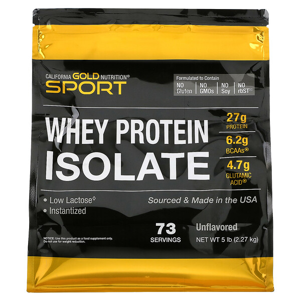 100% Whey Protein Isolate, Unflavored, 5 lb (2.27 kg)