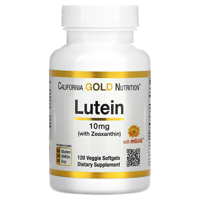 

California Gold Nutrition Lutein with Zeaxanthin 10 mg 120 Veggie Softgels