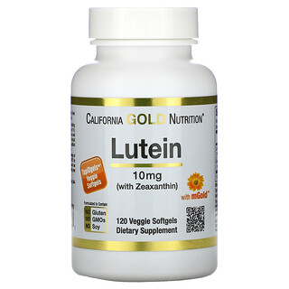 California Gold Nutrition, Lutein with Zeaxanthin, Lutein mit Zeaxanthin, 10 mg, 120 pflanzliche Weichkapseln