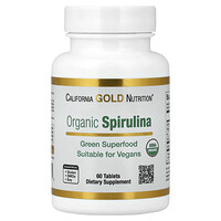 California Gold Nutrition, Spirulina Organik, 60 Tablet (500 mg per Tablet)