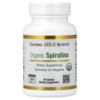 California Gold Nutrition, Organska spirulina, 60 tableta (500 mg po tableti)