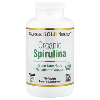 California Gold Nutrition, Organska spirulina, 720 tableta