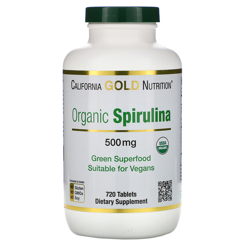 California Gold Nutrition, Organic Spirulina, USDA Certified, 500 mg
