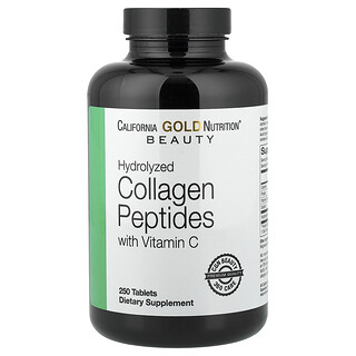 California Gold Nutrition, Hydrolyzed Collagen Peptides, Type I & III, and Vitamin C, 250 Tablets