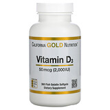 California Gold Nutrition, Vitamin D3, 125 mcg (5,000 IU), 90 Fish Gelatin Softgels - iHerb