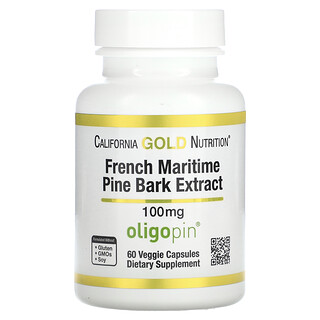 California Gold Nutrition, Frans extract van zeedenpijnboomschors, oligopine, 100 mg, 60 plantaardige capsules