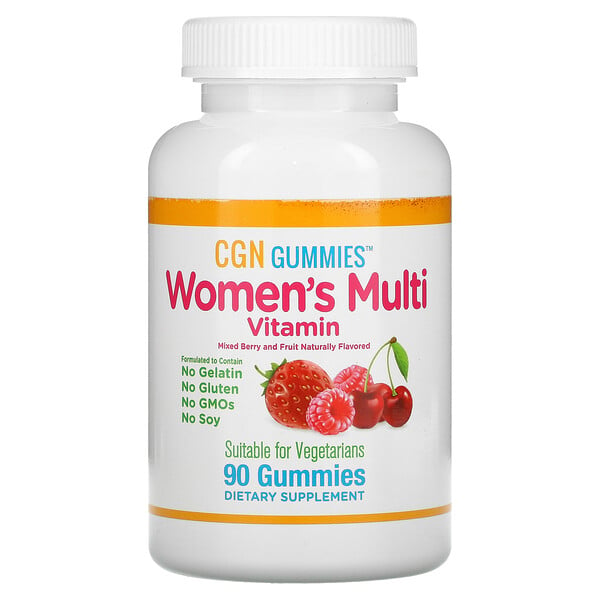California Gold Nutrition, Women’s Multi Vitamin,  Mixed Berry and Fruit Flavor, 90 Gummies