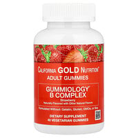 California Gold Nutrition, B Complex Gummies with Vitamins B6 and B12, Folate, and  Biotin, Strawberry, 45 Vegetarian Gummies