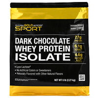 California Gold Nutrition, Sport, Isolat de protéines de lactosérum, Chocolat noir, 2,27 kg