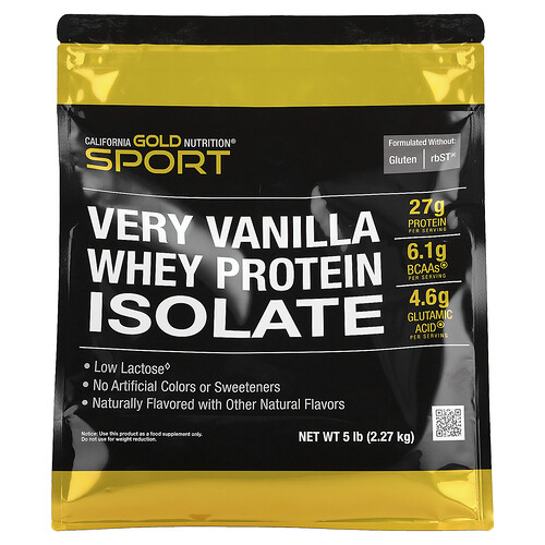 California Gold Nutrition, Whey Protein Isolate, Very Vanilla, Molkenproteinisolat mit Vanillegeschmack, 2.27 g (5 lb.)