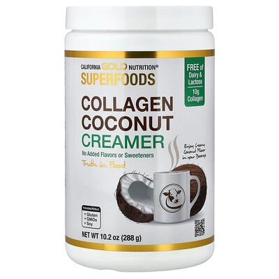 Product Image for California Gold Nutrition, Superfoods, Collagen Coconut Creamer with Organic Coconut Milk Powder, Hydrolyzed Collagen Peptides, Organic Tapioca