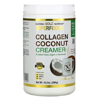 California Gold Nutrition, Superfoods, Collagen Coconut Creamer Powder, Unsweetened, 10.2 oz (288 g)