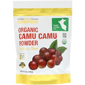 Отзывы о California Gold Nutrition, Superfoods, Organic Camu Camu Powder, 8.5 oz (240 g)