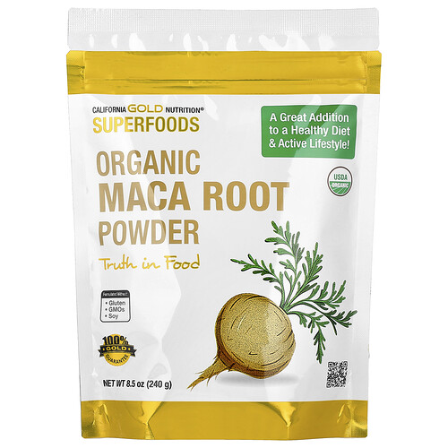 California Gold Nutrition スーパーフーズ 有機ペルー産マカルート パウダー 240g