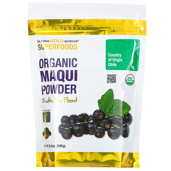 California Gold Nutrition‏, Superfoods, אבקת מאקי אורגני, 240 גרם (8.5 אונקיות)