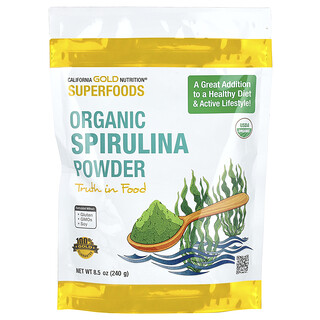 California Gold Nutrition, Superfoods, biologisch spirulinapoeder, 240 g