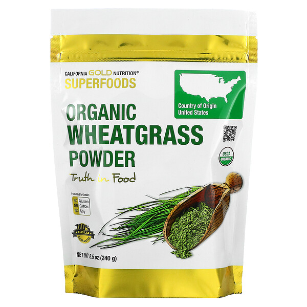 California Gold Nutrition, SUPERFOODS - Organic Wheat Grass Powder, 8.5 oz  (240 g)