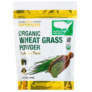 Отзывы о California Gold Nutrition, Superfoods, Organic Wheat Grass Powder, 8.5 oz (240 g)