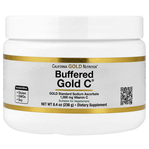 California Gold Nutrition バッファード ゴールドC® 非酸性ビタミンCパウダー ナトリウムアスコルベート 238g