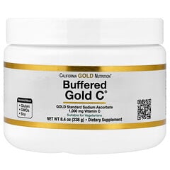 Buffered Gold C®, некислий буферизований вітамін C в порошку, аскорбат натрію, 238 г (8,4 унції)