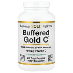 Buffered Gold C®, аскорбат натрію (вітамін C) GOLD Standard, 240 рослинних капсул