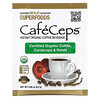 California Gold Nutrition, CaféCeps, Café instantáneo orgánico con polvo de hongos Cordyceps y reishi, 30 sobres, 2,2 g (0,077 oz) cada uno