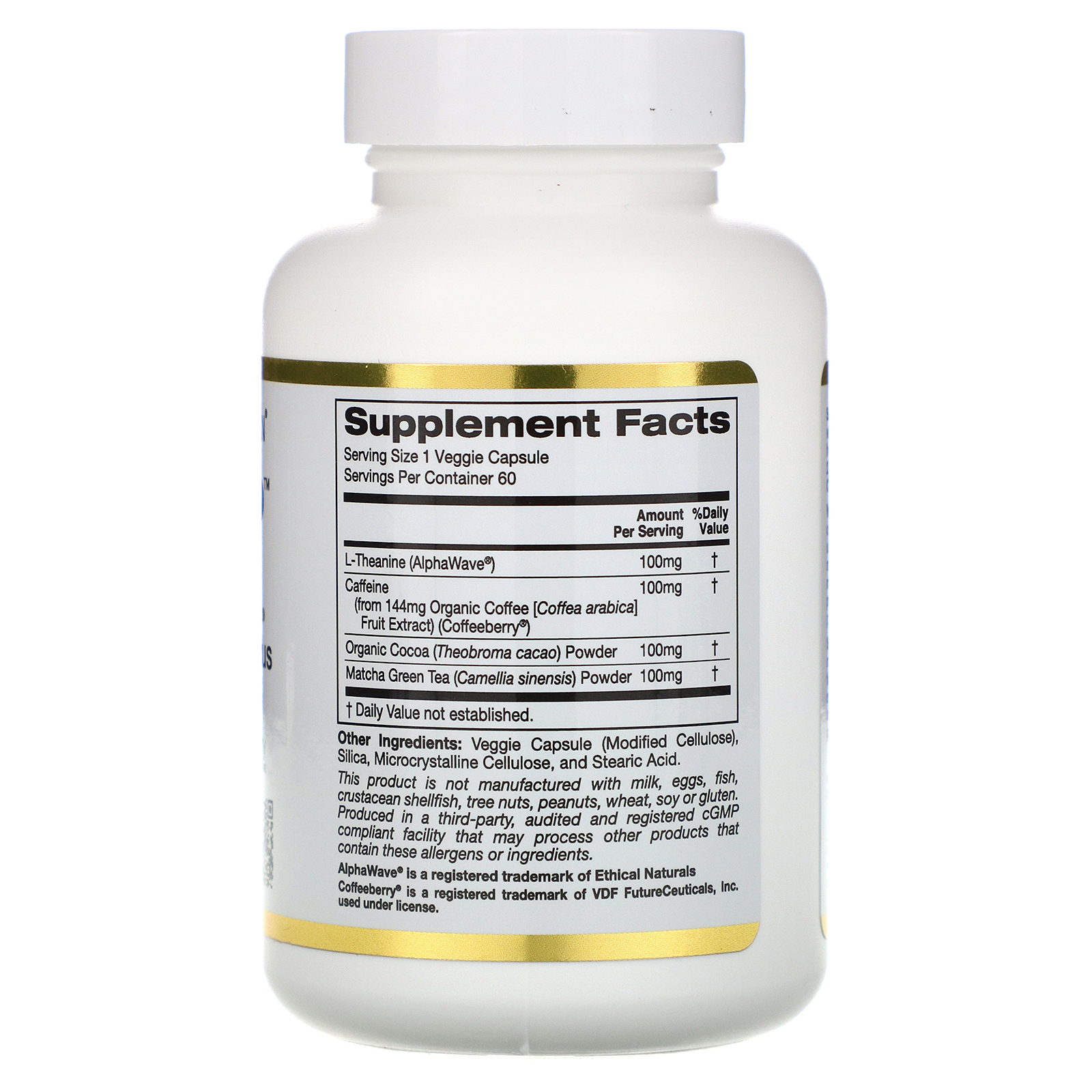 California Gold Nutrition, TheanineUP Focused Energy, L-Theanine