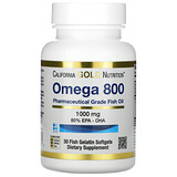 California Gold Nutrition, Omega 800 魚油，480 EPA/320 DHA，1,000 毫克，30 粒魚明膠軟凝膠