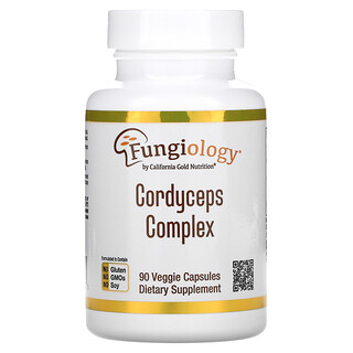 California Gold Nutrition, Fungiology, Complexe de cordyceps, 90 capsules végétariennes