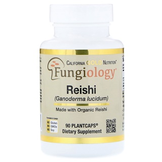 California Gold Nutrition, Reishi (Ganoderma Lucidum), Full-Spectrum, Certified Organic, Cellular Support, 90 Plantcaps
