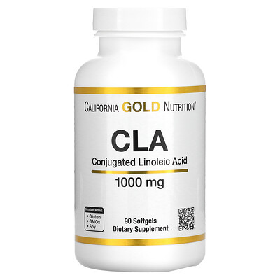 

California Gold Nutrition Clarinol КЛК конъюгированная линолевая кислота 1000 мг 90 мягких таблеток