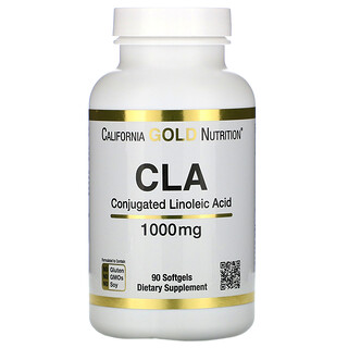 California Gold Nutrition, CLA, Clarinol, Ácido linoleico conjugado, 1000 mg, 90 cápsulas blandas