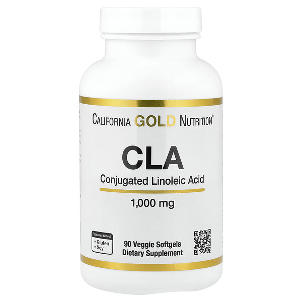 California Gold Nutrition CLA, Conjugated Linoleic Acid, 1,000 mg, 90 Veggie Softgels